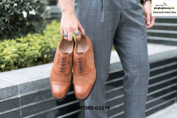 Giày tây nam phối nhung cao cấp Oxford O2219 006