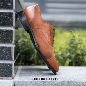Giày tây nam phối nhung cao cấp Oxford O2219 005
