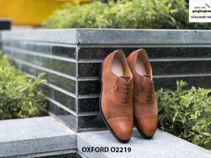 Giày tây nam phối nhung cao cấp Oxford O2219 001