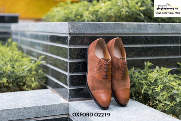 Giày tây nam phối nhung cao cấp Oxford O2219 001
