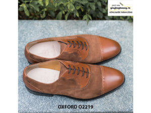Giày tây nam phối nhung cao cấp Oxford O2219 002
