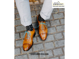 Giày da nam màu bò sáng đẹp Oxford O2226 006