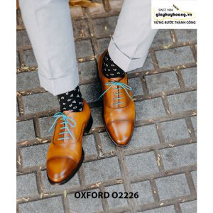Giày da nam màu bò sáng đẹp Oxford O2226 006