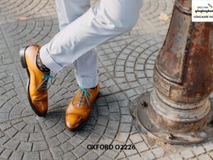 Giày da nam màu bò sáng đẹp Oxford O2226 003
