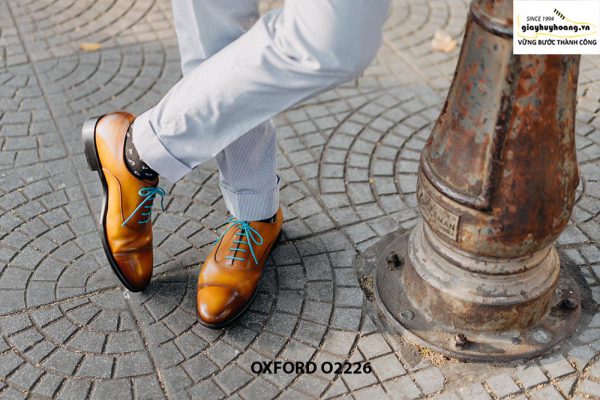 Giày da nam màu bò sáng đẹp Oxford O2226 003