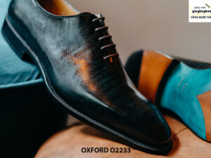 Giày da nam xanh đen Oxford O2233 005
