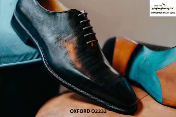 Giày da nam xanh đen Oxford O2233 005