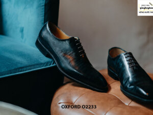 Giày da nam xanh đen Oxford O2233 003