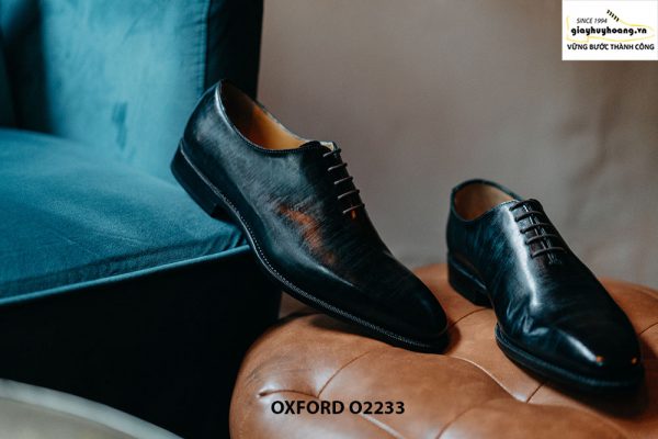 Giày da nam xanh đen Oxford O2233 003