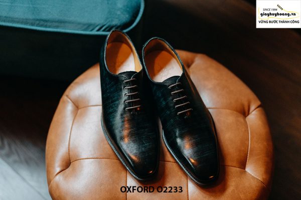 Giày da nam xanh đen Oxford O2233 001