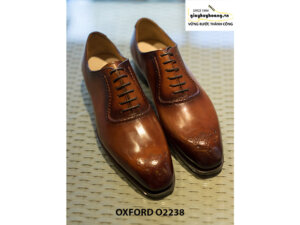 Giày da nam từ da bê Italy chính hãng Oxford O2238 001