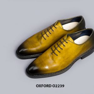 Giày da nam Oxford Wholecut màu vàng Oxford O2239 001
