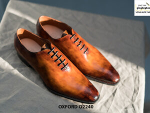 Giày da nam mũi dài cao cấp Oxford O2240 001