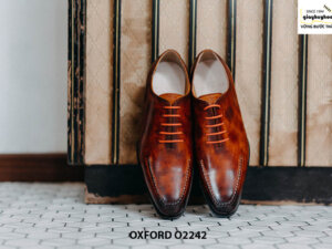 Giày da nam đế da khâu Goodyear Welted Oxford O2242 001