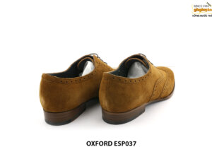 [Outlet size 38] Giày tây nam da lộn Wingtip Oxford ESP037 004