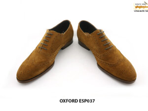 [Outlet size 38] Giày tây nam da lộn Wingtip Oxford ESP037 003