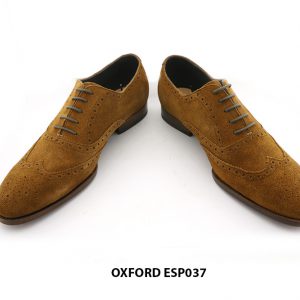[Outlet size 38] Giày tây nam da lộn Wingtip Oxford ESP037 003
