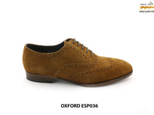 [Outlet size 38] Giày tây nam da lộn Wingtip Oxford ESP037 001