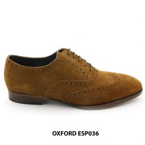 [Outlet size 38] Giày tây nam da lộn Wingtip Oxford ESP037 001