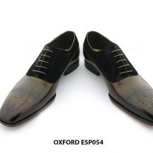 [Outlet size 46] Giày tây nam cao cấp phối nhung Oxford ESP054 003