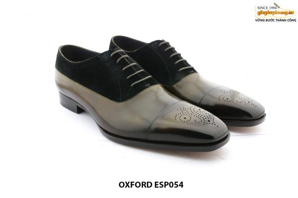 [Outlet size 46] Giày tây nam cao cấp phối nhung Oxford ESP054 002