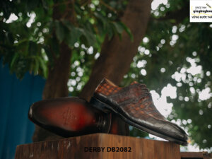 Giày tây nam da bò vân cá sấu Derby DB2082 003