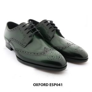 [Outlet size 40] Giày tây nam màu xanh lá cây Wingtip Oxford ESP041 002