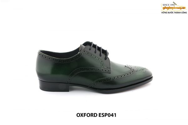 [Outlet size 40] Giày tây nam màu xanh lá cây Wingtip Oxford ESP041 001