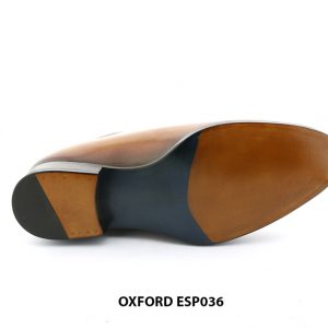 [Outlet size 36] Giày da nam trơn không hoạ tiết Oxford ESP036 004