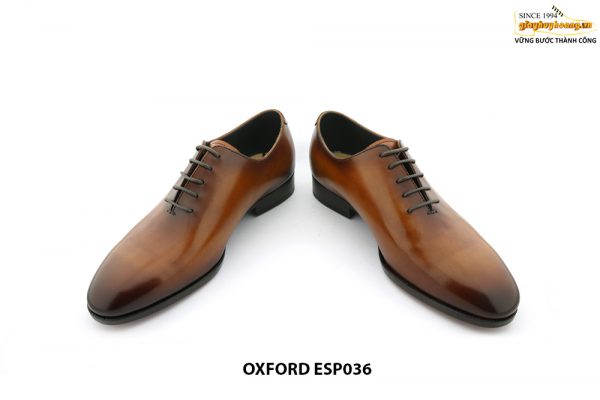 [Outlet size 36] Giày da nam trơn không hoạ tiết Oxford ESP036 002