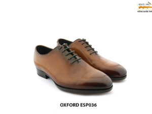 [Outlet size 36] Giày da nam trơn không hoạ tiết Oxford ESP036 001