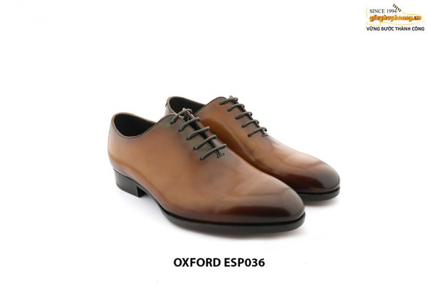 [Outlet size 36] Giày da nam trơn không hoạ tiết Oxford ESP036 001