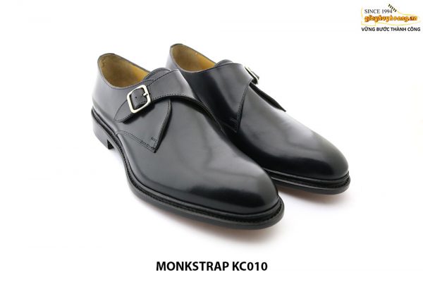 [Outlet Size 44] Giày da nam 1 khoá đế da Monkstrap KC010 002