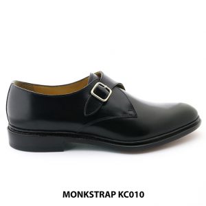 [Outlet Size 44] Giày da nam 1 khoá đế da Monkstrap KC010 001