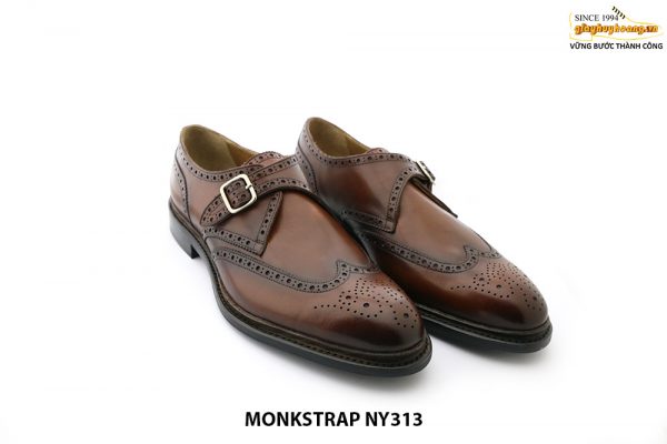 [Outlet] Giày da nam cao cấp Wingtip Monkstrap NY313TD 002