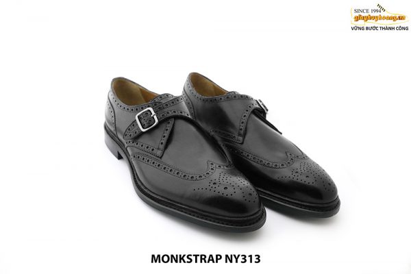 Giày da nam cao cấp Wingtip Monkstrap NY313TD 0010