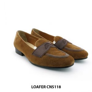 [Outlet size 40] Giày da lộn nam không dây Loafer CNS118 004