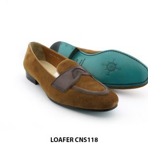 [Outlet size 40] Giày da lộn nam không dây Loafer CNS118 002