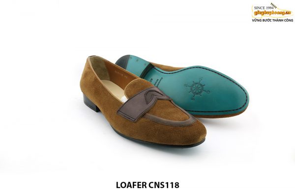 [Outlet size 40] Giày da lộn nam không dây Loafer CNS118 002