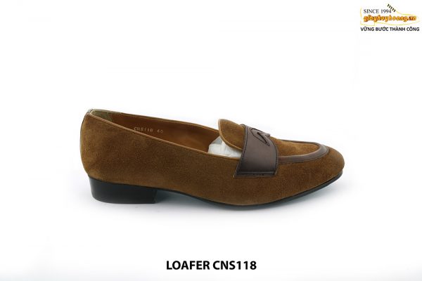 [Outlet size 40] Giày da lộn nam không dây Loafer CNS118 001