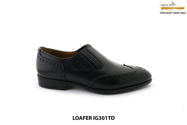 Giày lười da nam da bò Wingtip Loafer UR301TD 001