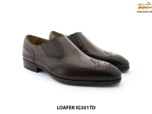 Giày lười da nam da bò Wingtip Loafer UR301TD 002