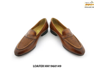 [Outlet size 40+43] Giày lười da nam đan xen Loafer HH1960149 004
