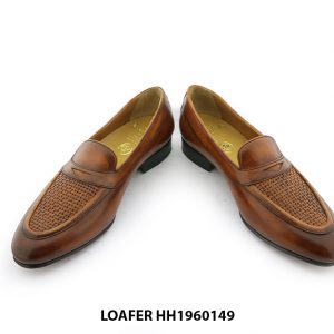 [Outlet size 40+43] Giày lười da nam đan xen Loafer HH1960149 004