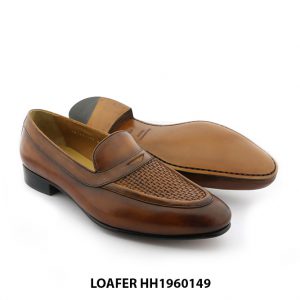[Outlet size 40+43] Giày lười da nam đan xen Loafer HH1960149 003