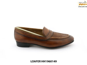 [Outlet size 40+43] Giày lười da nam đan xen Loafer HH1960149 001