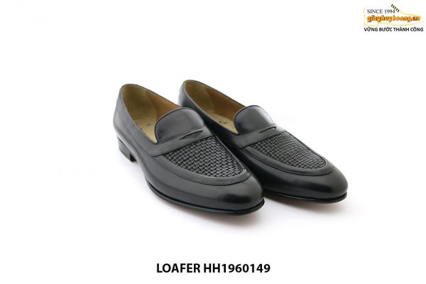 [Outlet size 40+43] Giày lười da nam đan xen Loafer HH1960149 001