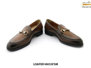 [Outlet size 38] Giày lười nam da dập vân cá sấu HH35FSM 003