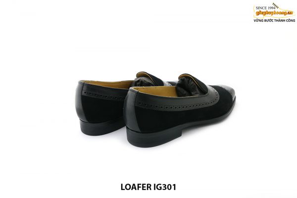 [Outlet Size 43] Giày lười nam phối da lộn loafer IG301 003