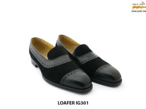 [Outlet Size 43] Giày lười nam phối da lộn loafer IG301 001